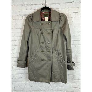 Anthropologie Olive Trench Coat